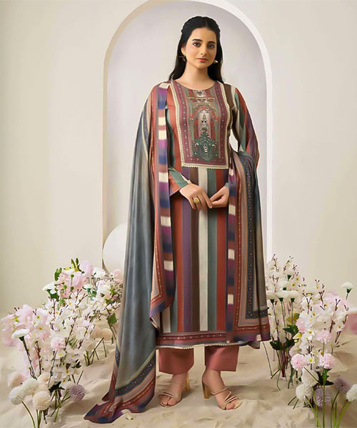 Orange  Viscose Muslin Casual Wear Salwar Kameez in ipswich