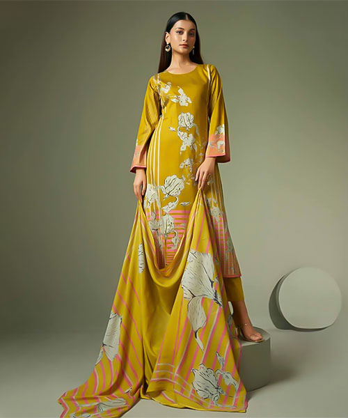 Yellow Jam Satin Casual Wear Salwar Kameez in seattle