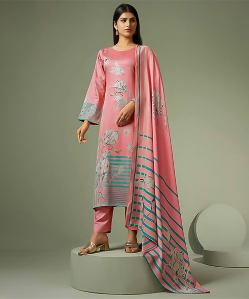 Pink  Jam Satin Casual Wear Salwar Kameez in st davids