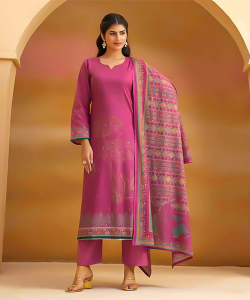 Pink  Cambric Cotton Casual Wear Salwar Kameez in northampton