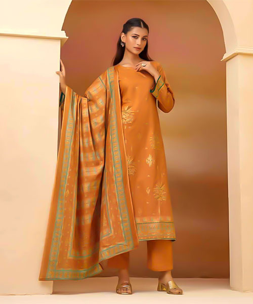 Orange  Cambric Cotton Casual Wear Salwar Kameez in northampton