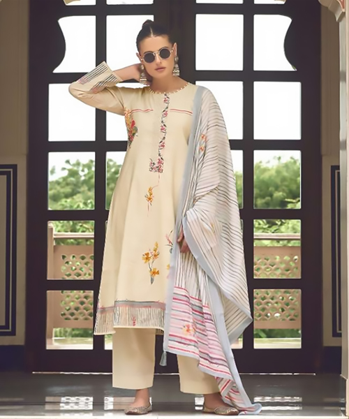 Peach Silk Casual Suit