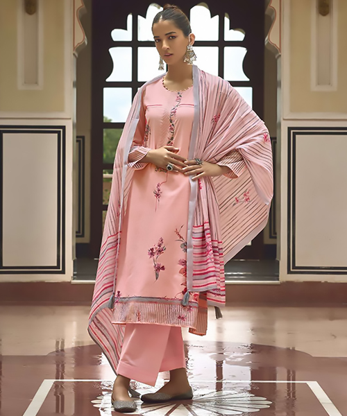 Pink Silk Casual Suit