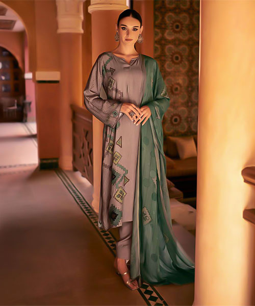 Brown  Muslin Silk Casual Wear Salwar Kameez in seattle
