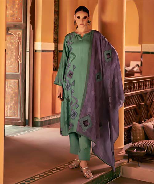 Green  Muslin Silk Casual Wear Salwar Kameez in seattle