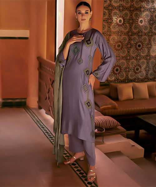Purple  Muslin Silk Casual Wear Salwar Kameez in seattle