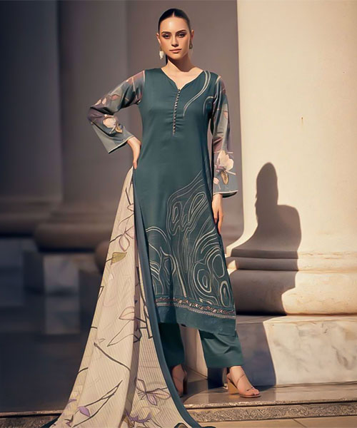 Green  Jam Cotton Casual Wear Salwar Kameez in bolton