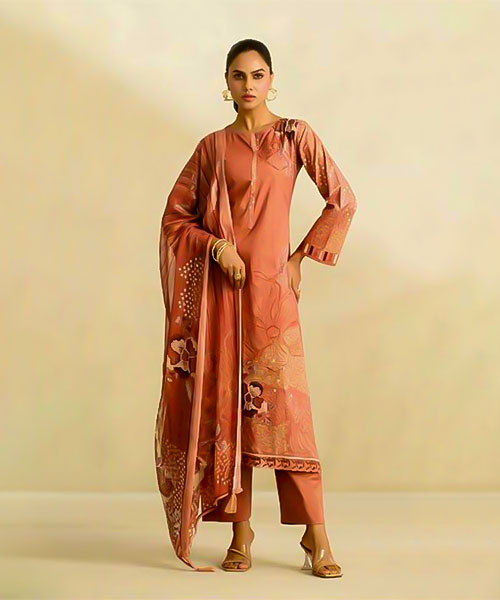 Orange  Lawn Cotton Casual Wear Salwar Kameez in bulgaria