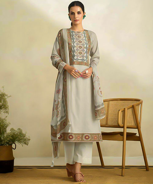 White  Lawn Cotton Casual Wear Salwar Kameez in australia