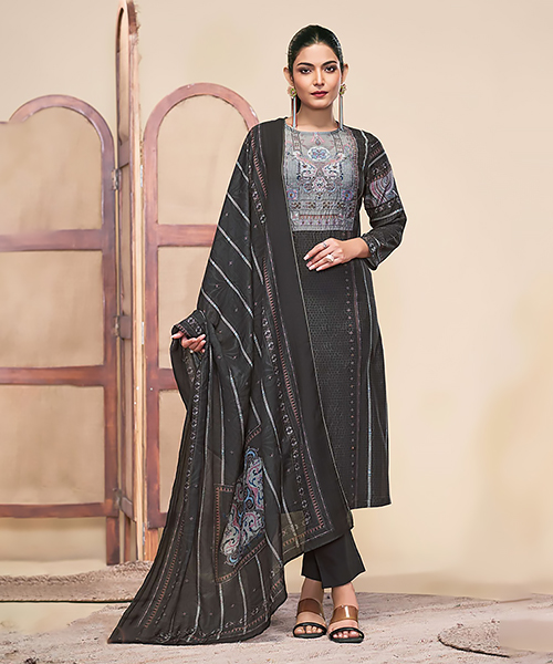 Black Silk Partywear Suit