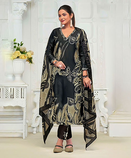 Black  Silk Designer Salwar Kameez