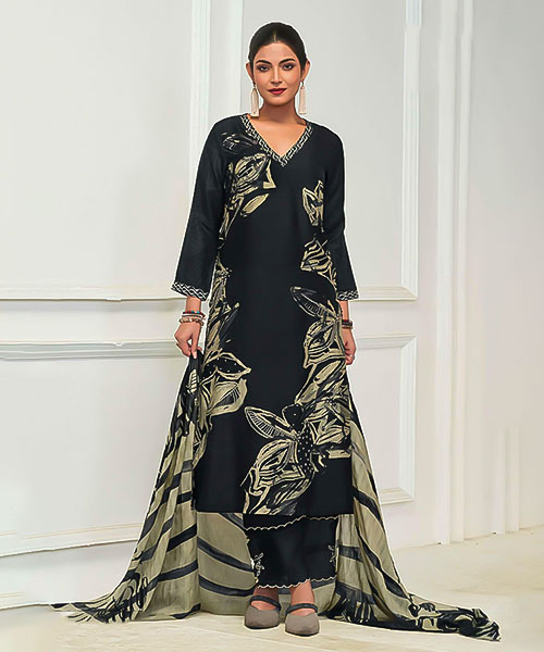 Black  Silk Designer Salwar Kameez