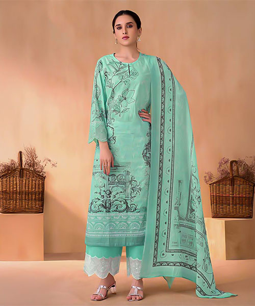 Green  Cotton Lawn  Party Wear Salwar Kameez in detroit