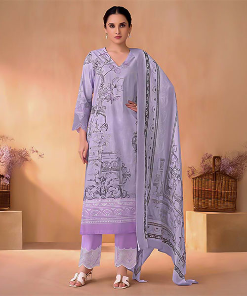 Purple Cotton Lawn  Party Wear Salwar Kameez in detroit