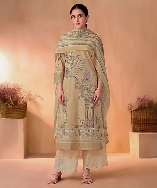 Yellow Cotton Lawn  Party Wear Salwar Kameez in detroit