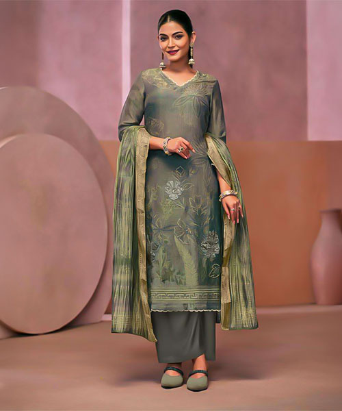 Green  Simmer Tissue Crush Designer Salwar Kameez in australia