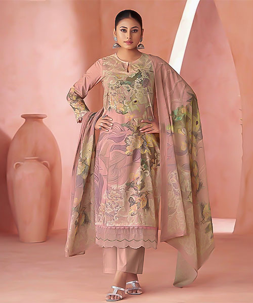 Pink  Cotton Lawn Party Wear Salwar Kameez in delhi