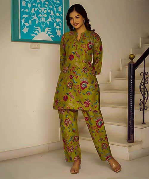 Green  Cotton Casual Wear Kurti in bulgaria