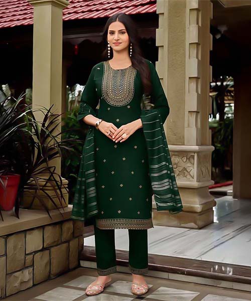 Green  Vertican  Casual Wear Salwar Kameez in lichfield