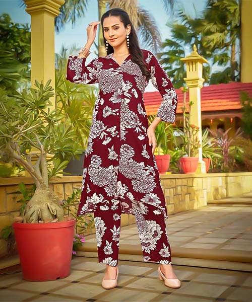 Brown  Rayon Casual Wear Kurti in switzerland