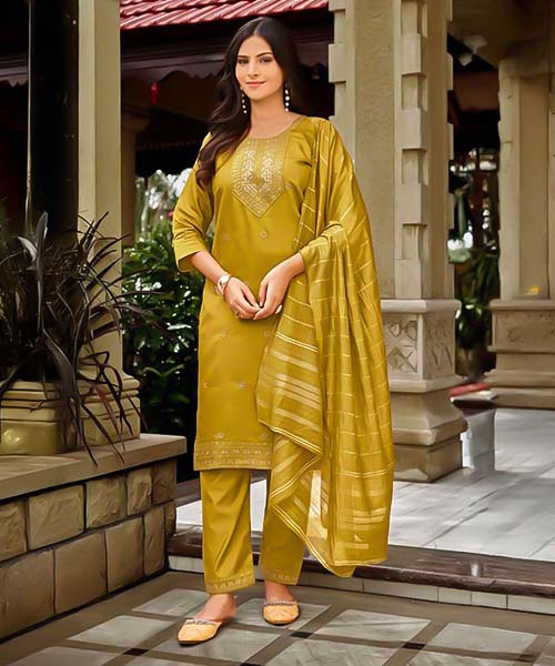 Yellow  Vertican  Casual Wear Salwar Kameez in lichfield