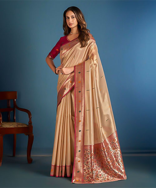 Yellow Tissue Casual Wear Saree in fresno