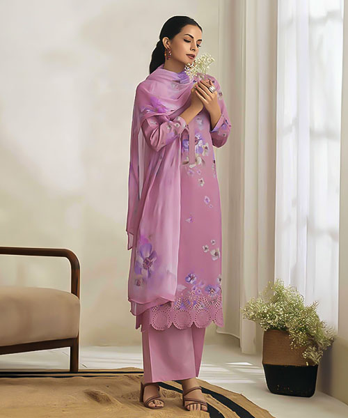 Purple Cotton Lawn Casual Wear Salwar Kameez in croatia