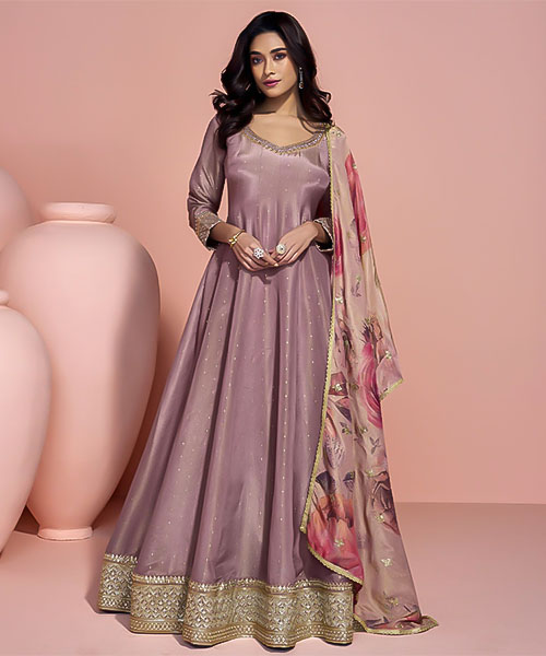 Violet  Viscose Jacquard Designer Salwar Kameez in delhi