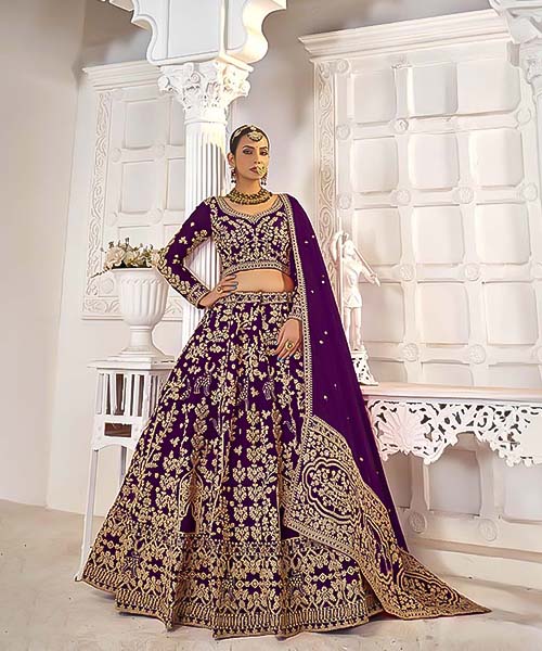 Violet Jimmy Choo Designer Lehenga