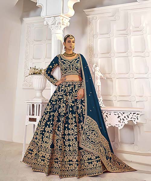 Blue Jimmy Choo Designer Lehenga