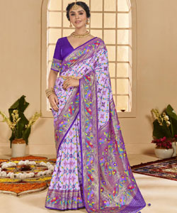 Beautiful Velvet Tussar Silk With Self Weaving Saree With Tessles