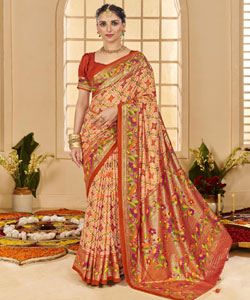 Beautiful Velvet Tussar Silk With Self Weaving Saree With Tessles