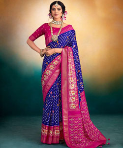 Beautiful Velvet Tussar Silk With Weaving Border Saree