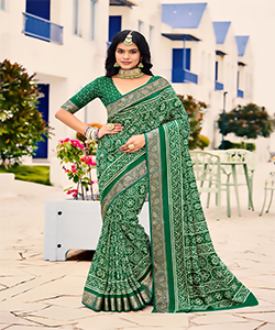 Green banarsi Partywear Saree