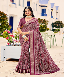 Pink banarsi Partywear Saree