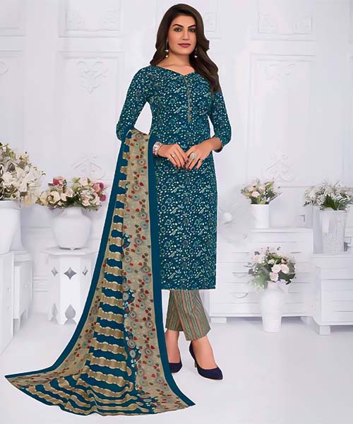 Blue  Cotton Casual Wear Salwar Kameez in united kingdom