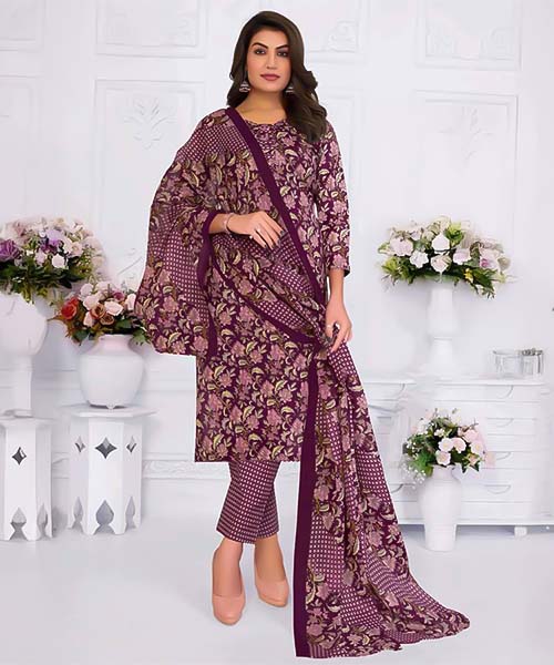 Purple Cotton Casual Wear Salwar Kameez in united kingdom