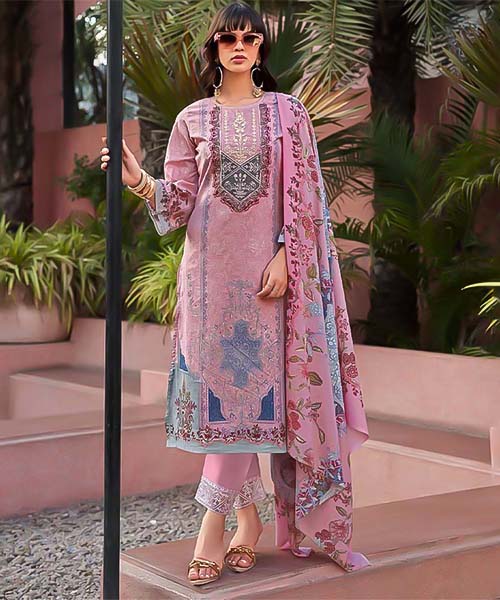 Pink  Cotton Printed Salwar Kameez in mumbai