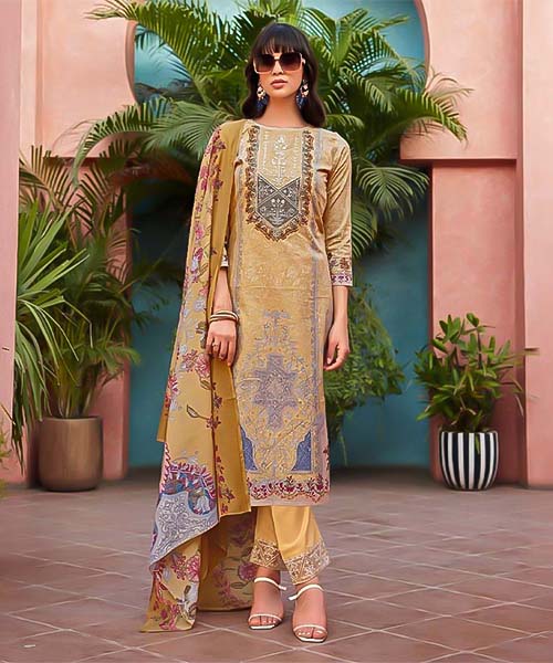 Pink  Cotton Printed Salwar Kameez in mumbai