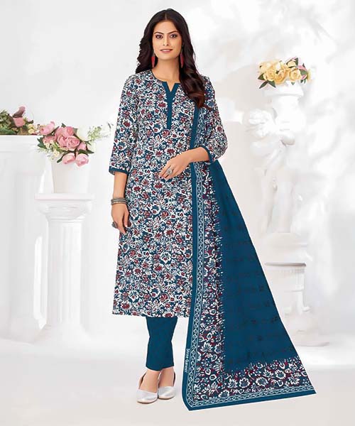 Blue  Cotton Casual Wear Salwar Kameez in tucson