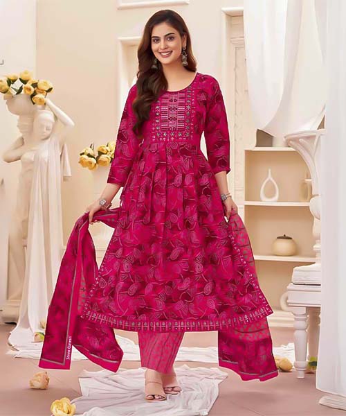 Magenta  Cotton Casual Wear Salwar Kameez in seattle
