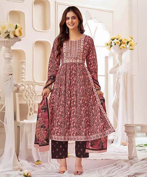 Brown Cotton Casual Wear Salwar Kameez in seattle