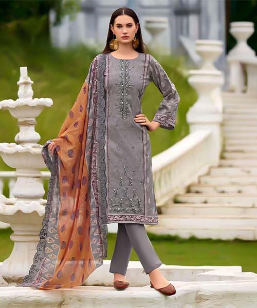 Grey Cotton Casual Wear Salwar Kameez in bulgaria