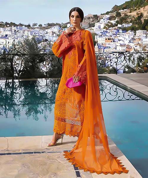 Orange  Cotton Casual Wear Salwar Kameez in croatia