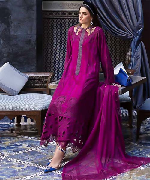 Violet Cotton Casual Wear Salwar Kameez in switzerland