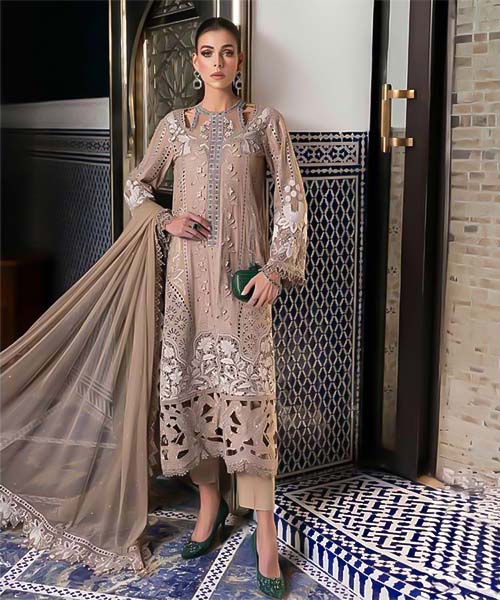 Brown Cotton Casual Wear Salwar Kameez
