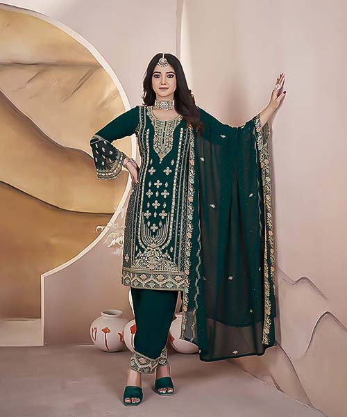 Green  Georgette Designer Salwar Kameez