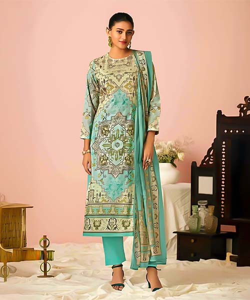 Cyan Lawn Cotton Casual Wear Salwar Kameez in northampton