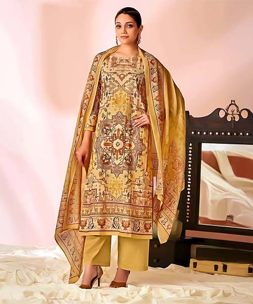 Yellow Lawn Cotton Casual Wear Salwar Kameez in northampton