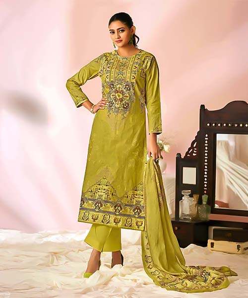Green  Lawn Cotton Casual Wear Salwar Kameez in northampton